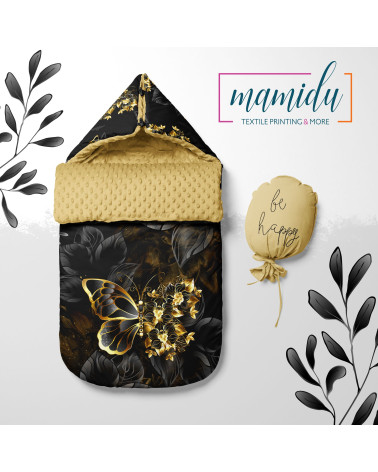 Panel na śpiworek -Gold Butterfly