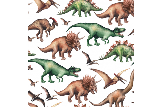 Dinozaury 3 tkanina