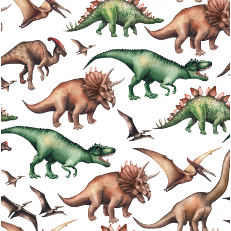 Dinozaury 3 tkanina