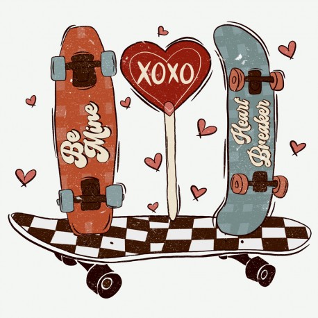 Valentines skateboard- HT