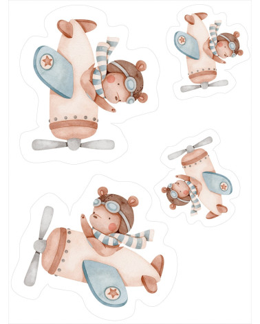 Maskottchen bear-on-the-plane-1 + GRATIS!