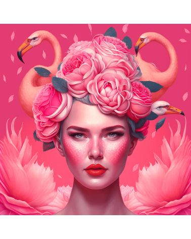 woman in flowers 2 ECO LEATHER PANEL