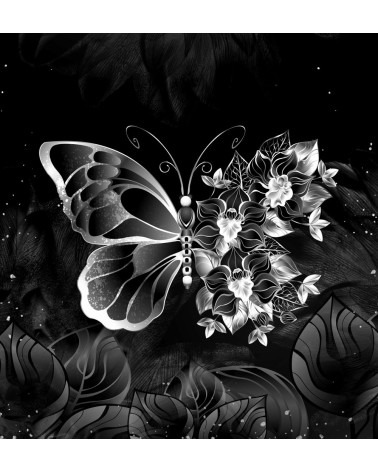 silver-grey Butterfly 1 panel eko skóra