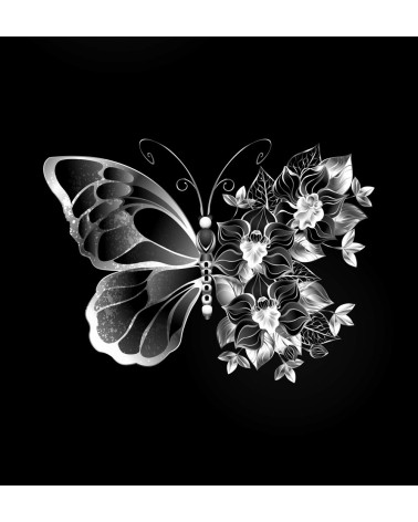 silver-grey Butterfly 2 ECO LEATHER PANEL