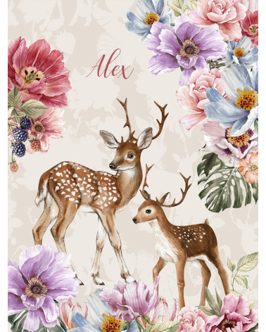 Deer & flowers 10