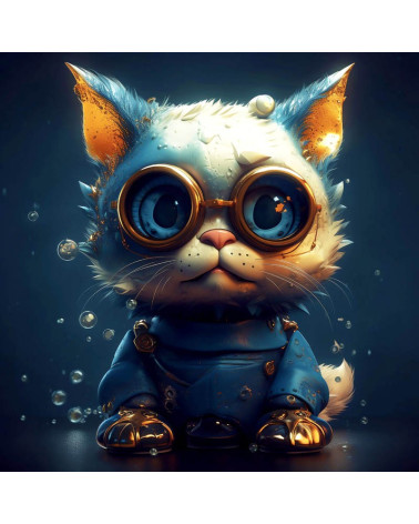 Futuristic cat 3 - ECO LEDER PANEL