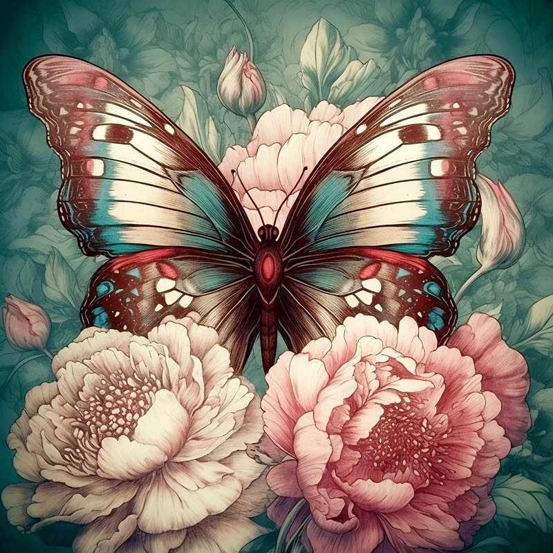 Vintage butterflies 02