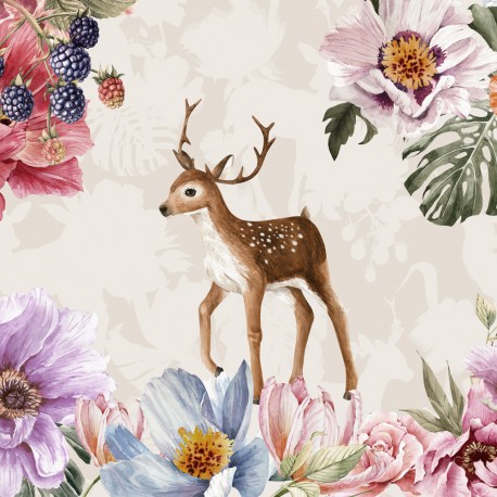 Deer & flowers 10