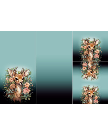 Panel na śpiworek - Botanical deer 2