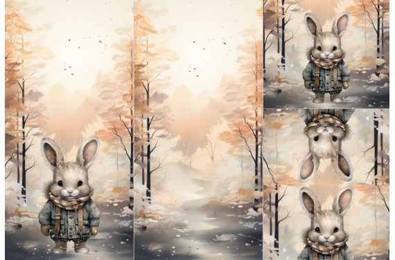 Panel na śpiworek - Winter rabbit 4