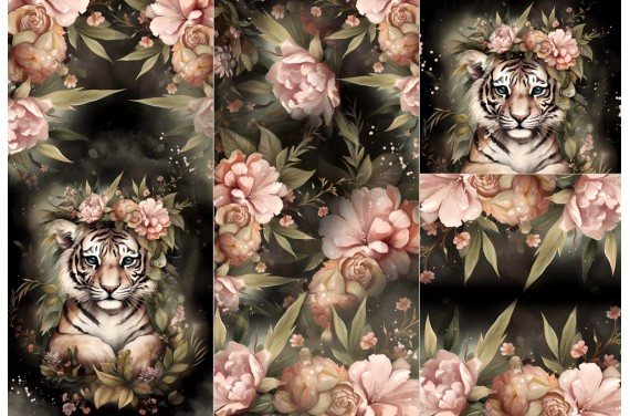 Panel na śpiworek - Botanical tiger 1