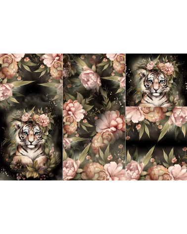 POLYESTER PANEL FÜR Schlafsack TROLLEY- Botanical tiger 1