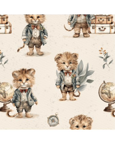 A lion on a journey 02 - cream