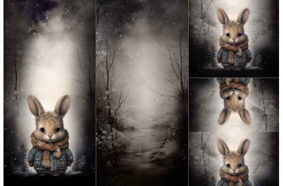 Panel na śpiworek - Winter rabbit 5