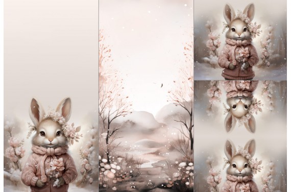 Panel na śpiworek - Winter rabbit 6