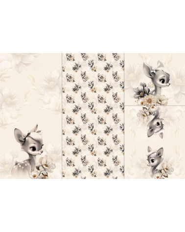 POLYESTER PANEL FÜR Schlafsack TROLLEY-sketched deer 1