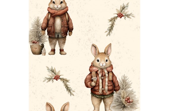 christmas rabbit 1