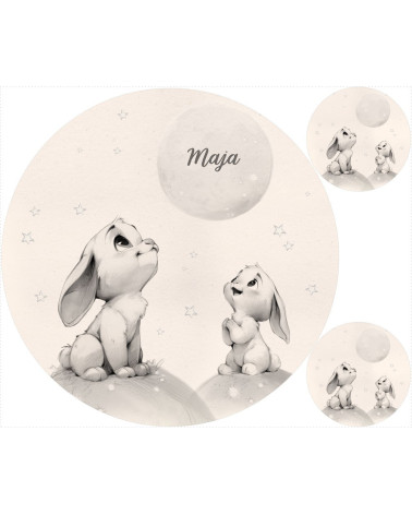 sketched hare Matt+ FREE pillow