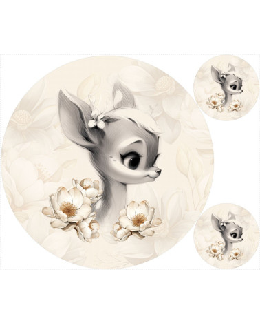 sketched deer matte+ FREE pillow