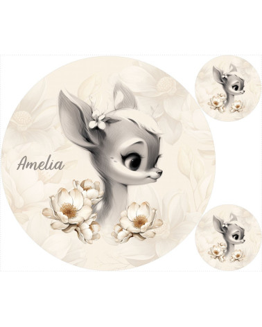 sketched deer mata + poduszki