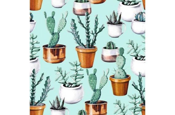Polyester Cactuses on pink