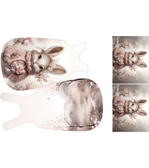 Panel for Sleeping bag- Safari baby girl 1