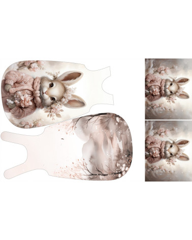 Panel for Sleeping bag- Safari baby girl 1