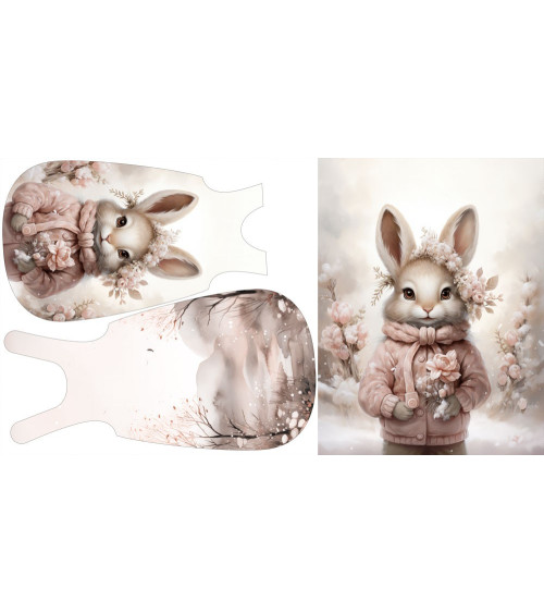 Panel for Sleeping bag- Safari baby girl 1