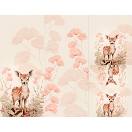 Panel for sleeping bag Deer & flowers 11