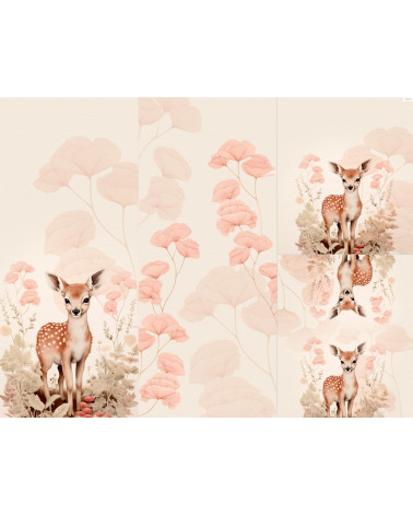 Panel na śpiworek - Deer & flowers 11