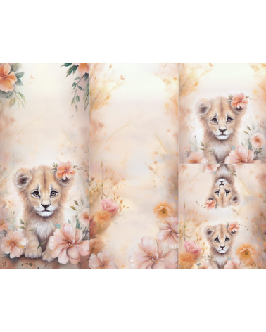 POLYESTER PANEL FÜR Schlafsack TROLLEY- Little lion girl 1