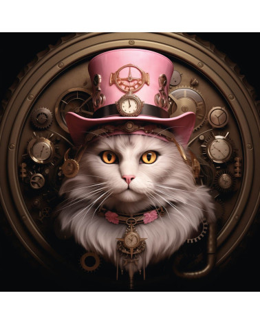 Vintage steampunk cat 6
