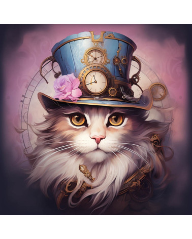 Vintage steampunk cat 12