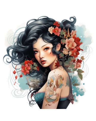 Japanese girl with a tattoo 2