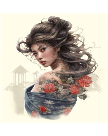 Japanese girl with a tattoo 5