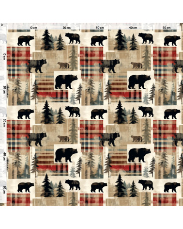 Bear rustic collage