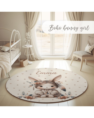 Boho bunny girl Matt+ FREE pillow