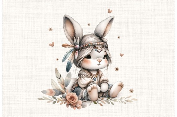 Boho bunny girl 04