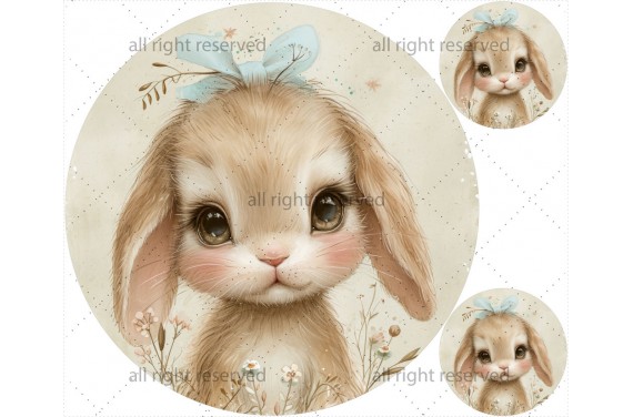 Vintage rabbit 02 mata + poduszki