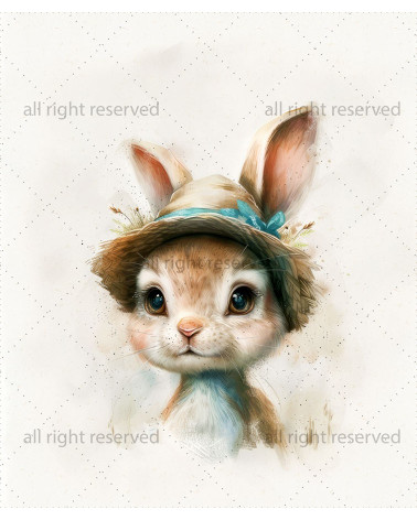 Vintage rabbit boy 02