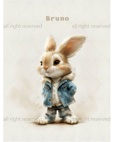 Vintage rabbit boy 01