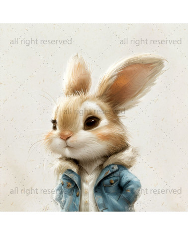 Vintage rabbit boy 01