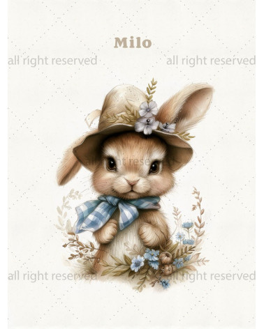 Vintage rabbit boy 03