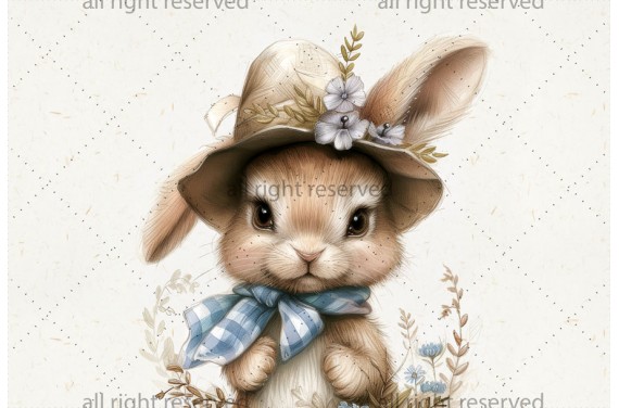 Vintage rabbit boy 03