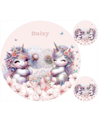 Very pink unicorn + FREE pillow panel