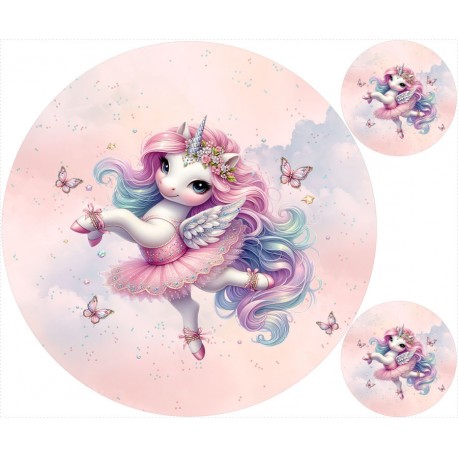 Unicorn Ballerina-01 + FREE pillow panel