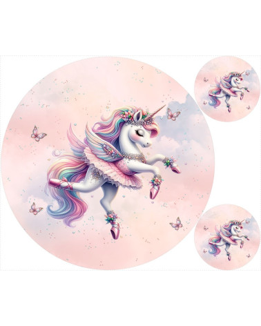 Unicorn Ballerina-03 + FREE pillow panel