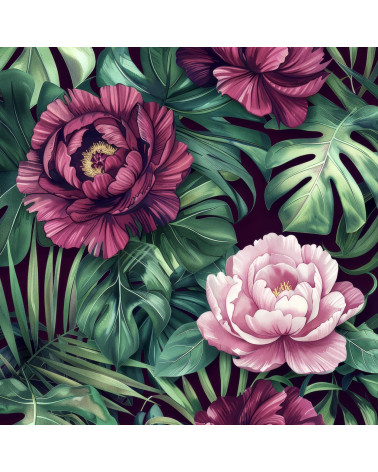 Monstera & peonies 01