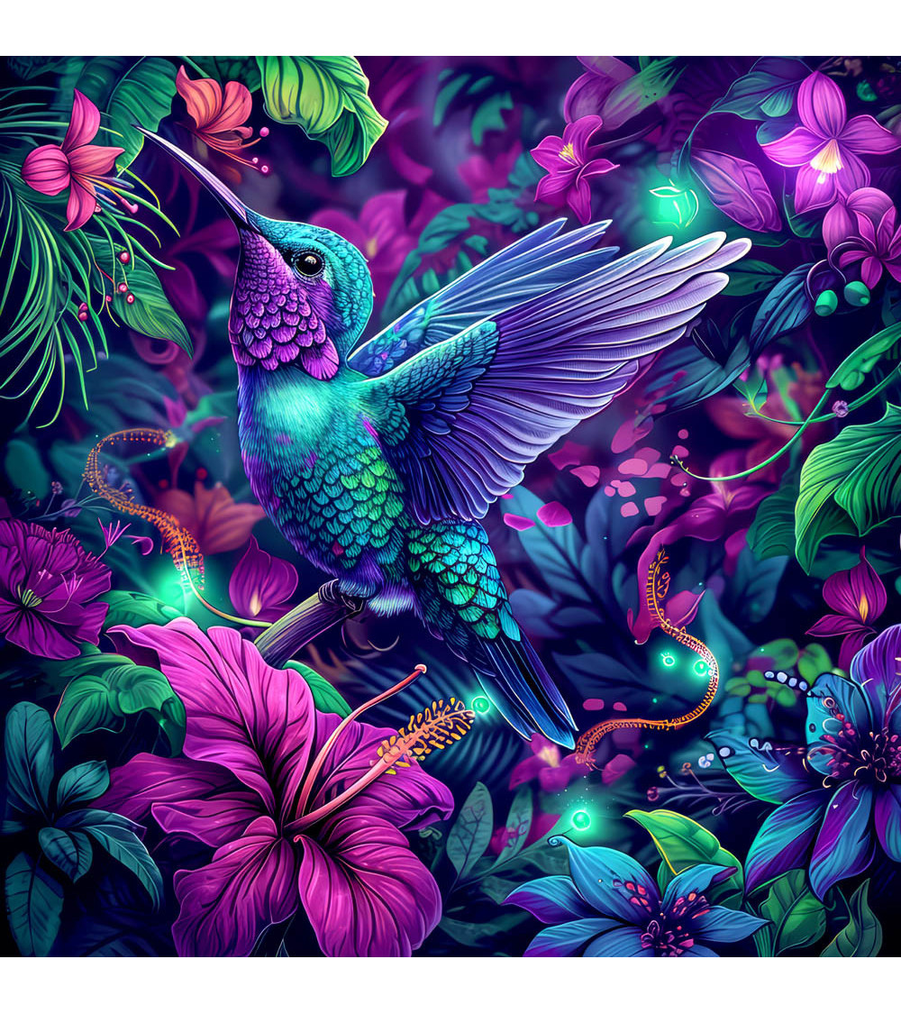 Humming & flowers 02