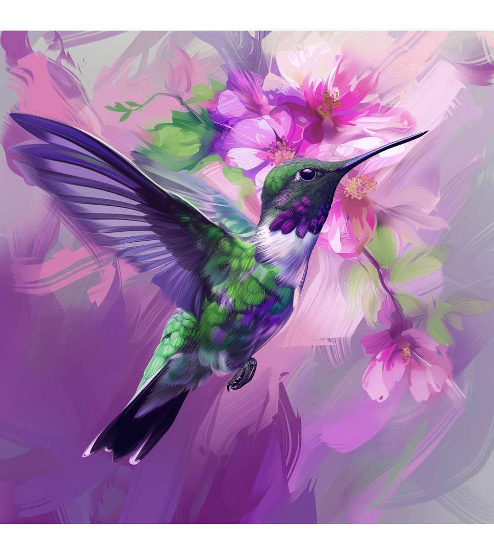 Humming & flowers 01